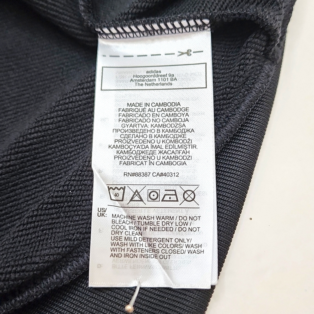ADIDAS ZIPPER SWEAT SHIRT BLACK - Picture 10 of 10